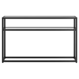 !nspire Quinn Console Table Black Black Metal/Glass/Mdf