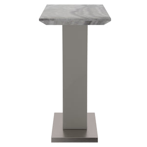 Worldwide Home Furnishings Napoli-console Table - Modern Marble Look, Stylish Grey Finish With Geometric Base For Any Space Light Grey Faux Marble,Stainless Steel 502-545gy