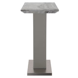 !nspire Napoli Console Table Grey Light Grey Faux Marble/Stainless Steel