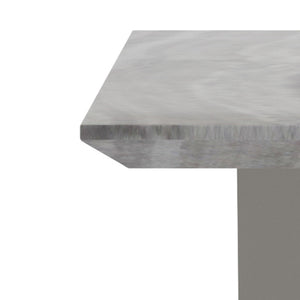 Worldwide Home Furnishings Napoli-console Table - Modern Marble Look, Stylish Grey Finish With Geometric Base For Any Space Light Grey Faux Marble,Stainless Steel 502-545gy