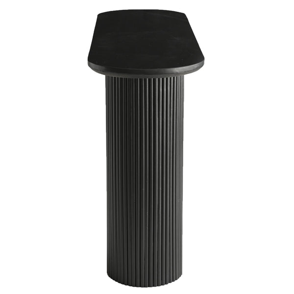 Worldwide Home Furnishings Jilsa-console Table - Exquisite Mango Wood & Beveled Marble Top For Elegant Home Décor Style Black,Black Solid Wood,Marble 502-551blk