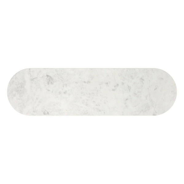 Worldwide Home Furnishings Jilsa-console Table - Exquisite Mango Wood & Beveled Marble Top For Elegant Home Décor Style Walnut,White Solid Wood,Marble 502-551wal