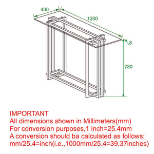 Worldwide Home Furnishings Florina-console Stylish Metal & Glass Table With Gold & Silver Finish - Perfect For Any Space Silver,Gold Metal,Glass 502-561ch