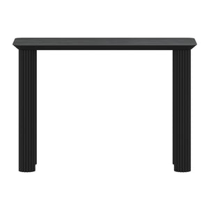 Worldwide Home Furnishings Sangra-console Table - Chic Solid Mango Wood Design With Reeded Legs For A Stylish Home Accent Black Solid Wood 502-751blk