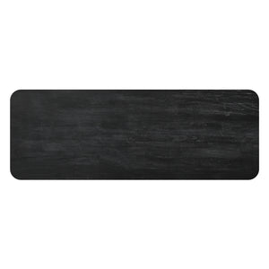 Worldwide Home Furnishings Sangra-console Table - Chic Solid Mango Wood Design With Reeded Legs For A Stylish Home Accent Black Solid Wood 502-751blk