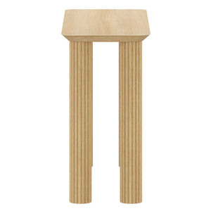 Worldwide Home Furnishings Sangra-console Table - Chic Solid Mango Wood Design With Reeded Legs For A Stylish Home Accent Natural Solid Wood 502-751nat