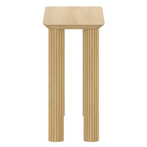 Worldwide Home Furnishings Sangra-console Table - Chic Solid Mango Wood Design With Reeded Legs For A Stylish Home Accent Natural Solid Wood 502-751nat