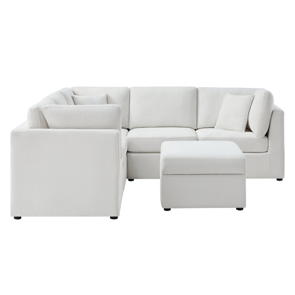 English Elm Chauncy Modular Six Piece Sectional with Storage Ottoman and Performance Fabric B050S00034