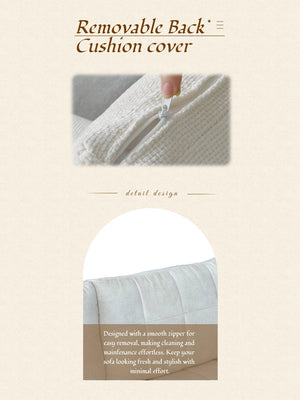 English Elm FX-P54-BK Plush Chenille Sofa with Metallic Legs, Subtle Glamour, Durable Velvet Feel for Living Room Beige W576S00168