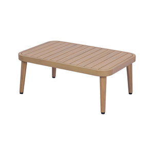 English Elm 2-piece Acacia Outdoor Loveseat Set with Rope Detailing and Weather Resistant Cushions N767P368977L