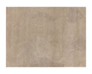 Sunpan Calathea Hand-Tufted Rug - Unique Artisan Craftsmanship with Tropical Palm Leaf Design for Your Home Sand