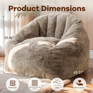 English Elm Bean bean bag chair with armrests filled with high-density memory foam for ultimate comfort and support Coffee W3737P373847