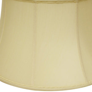 English Elm Slant Drum Shantung Fabric Lampshade Washer Fitter Softback for Floor or Buffet Lamps Antique White B075101418