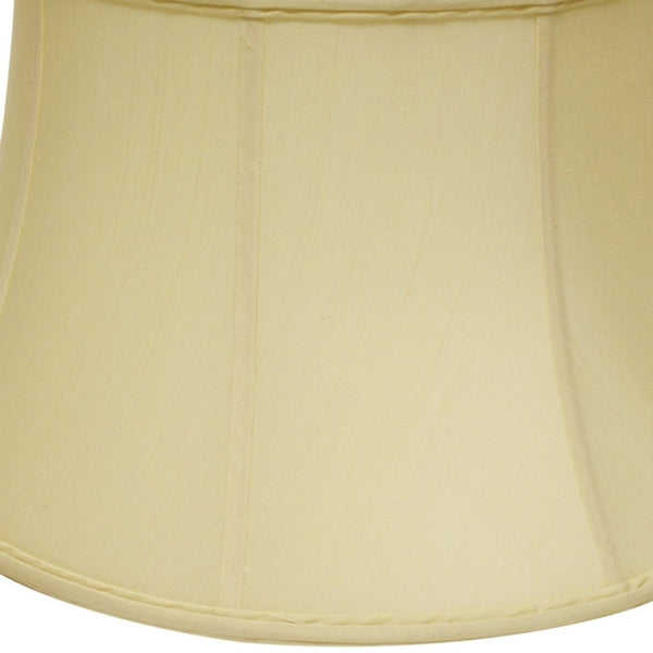 English Elm Slant Drum Shantung Fabric Lampshade Washer Fitter Softback for Floor or Buffet Lamps Antique White B075101418