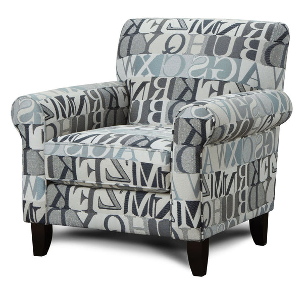 Fusion Macarena Muse Blue Accent Chair - Stylish Flared Arms, Durable Comfort, Perfect For Any Space Multi Ws,80% Polypropylene,20% Polyester 502 Anecdote Blue Accent Chair