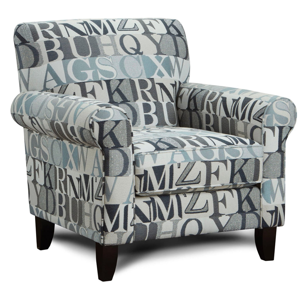 Fusion Macarena Muse Blue Accent Chair - Stylish Flared Arms, Durable Comfort, Perfect For Any Space Multi Ws,80% Polypropylene,20% Polyester 502 Anecdote Blue Accent Chair