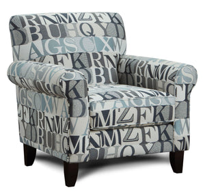 Fusion Macarena Muse Blue Accent Chair - Stylish Flared Arms, Durable Comfort, Perfect For Any Space Multi Ws,80% Polypropylene,20% Polyester 502 Anecdote Blue Accent Chair