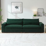 English Elm 104.72'' Mid-Century Sofa Couch Modern Upholstered Couch For Livingroom,Bedroom, Apartment, Home Office Green