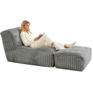 English Elm Zdfk-shenhui Corduroy Modular Floor Chaise Convertible Lounge Seat for Small Spaces W3737P423680