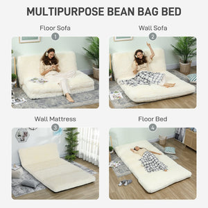 English Elm Bean Bag Plush Floor Sofa Sleeper Foldable Foam Lounge for Studio or Teen Room T3971P405943