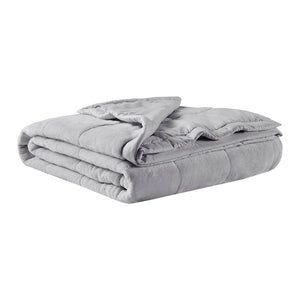 JLA Home Madison Park - Reversible HeiQ Smart Temperature blanket with plush reversible sides, all-season breathable comfort Grey MP51-6377