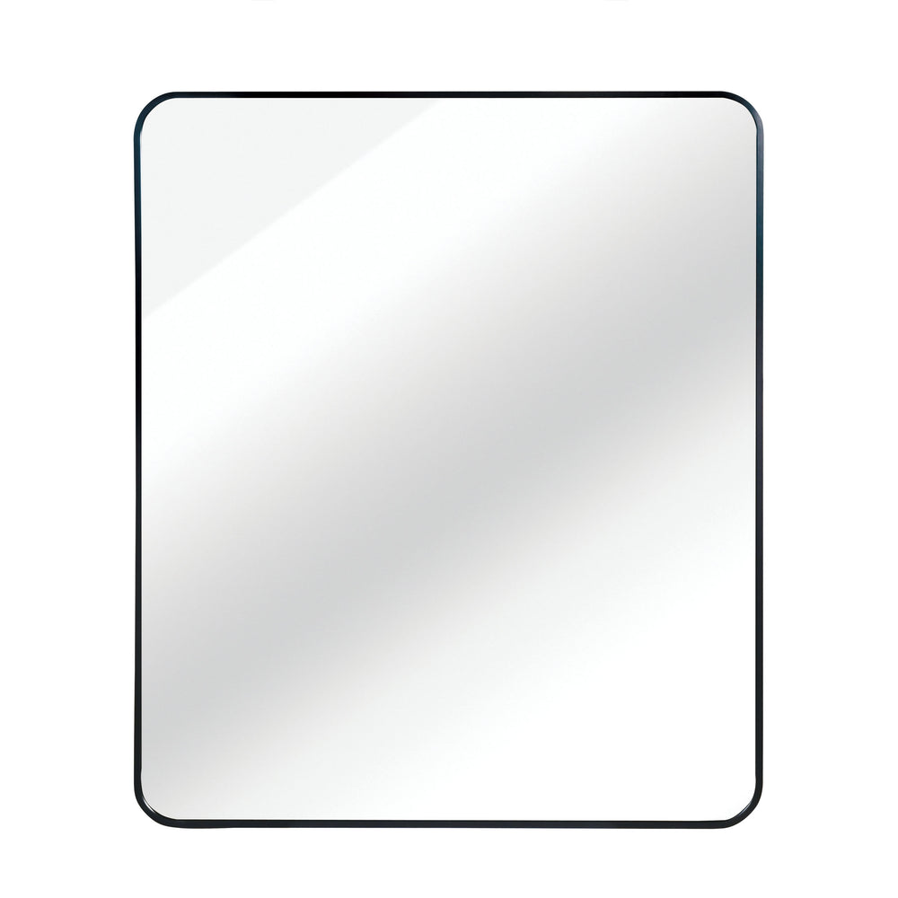 English Elm Black 30x36 Rectangular Bathroom Wall Mirror — 4mm HD Shatterproof Glass, Anti-Rust Aluminum Frame W2203P310395