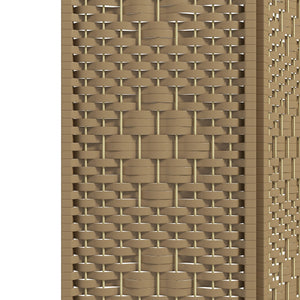 English Elm HOMCOM 3-Panel Bamboo Room Divider Screen, 67" Tall Folding Privacy Panel with Woven Natural Charm W2225P173945