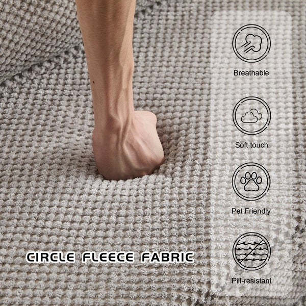 English Elm Compression Mahjong Floor Sofa Bed - Versatile Modular Design, Soft Circle Fleece, No Assembly Needed! W3723P377155