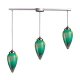 Lacrima 3-Light Linear Chandelier - Emerald Glass 503-3L-EM Elk Lighting