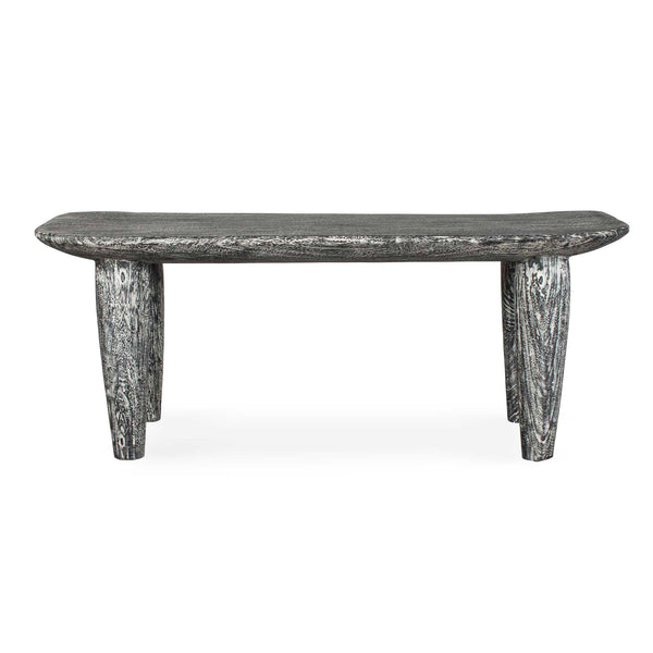 Uttermost Uttermost Hand-carved Solid Suar Wood Bench Distressed Finish Artisan Entryway Seat 50311