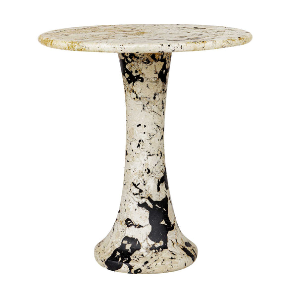 Uttermost Cadas Handcrafted Limestone Pedestal Side Table for Patio or Living Room