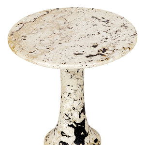 Uttermost Cadas Handcrafted Limestone Pedestal Side Table for Patio or Living Room