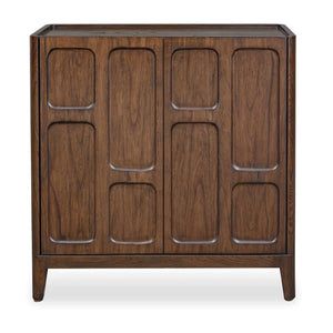 Uttermost Uttermost Mahogany Walnut Accent Cabinet with Raised Panel Doors and Tapered Legs 50324
