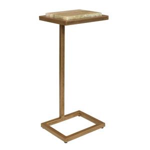 Uttermost Uttermost Gamora Veined Marble Accent Table with Antique Gold Iron Base 50341