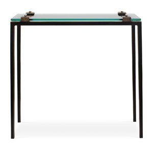 Uttermost Uttermost Averona Tempered Glass Iron Frame Accent Table for Living Room or Entryway 50348