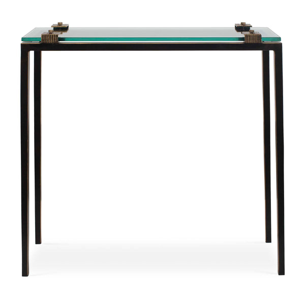 Uttermost Uttermost Averona Tempered Glass Iron Frame Accent Table for Living Room or Entryway 50348