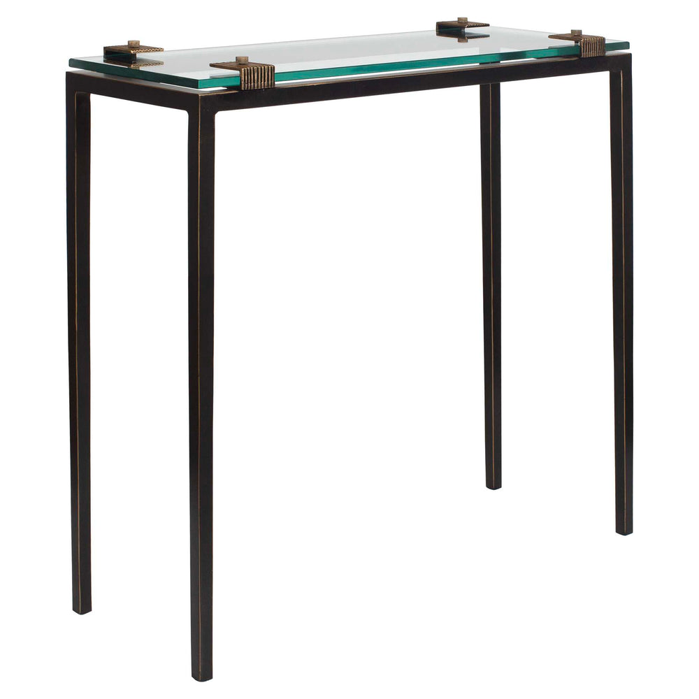 Uttermost Uttermost Averona Tempered Glass Iron Frame Accent Table for Living Room or Entryway 50348