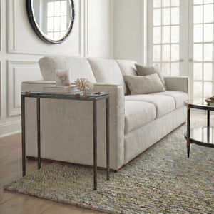Uttermost Averona Tempered Glass Iron Frame Accent Table for Living Room or Entryway