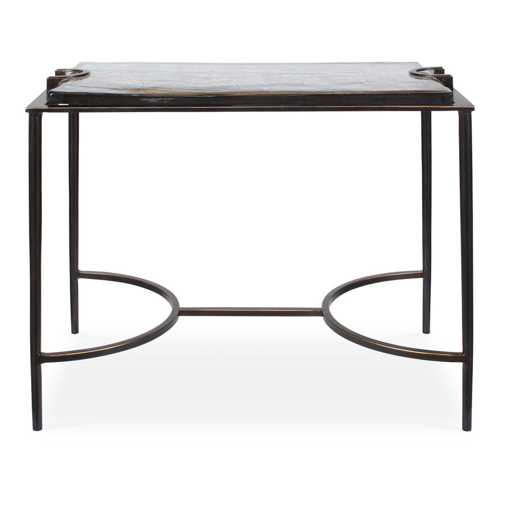 Uttermost Uttermost Eisen Cast Glass and Bronze Iron Sculptural Accent Table for Living Rooms 50352