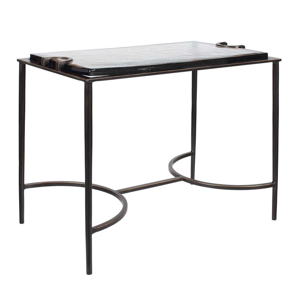 Uttermost Uttermost Eisen Cast Glass and Bronze Iron Sculptural Accent Table for Living Rooms 50352