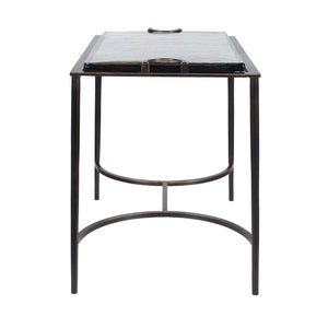 Uttermost Eisen Cast Glass and Bronze Iron Sculptural Accent Table for Living Rooms