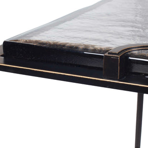 Uttermost Eisen Cast Glass and Bronze Iron Sculptural Accent Table for Living Rooms
