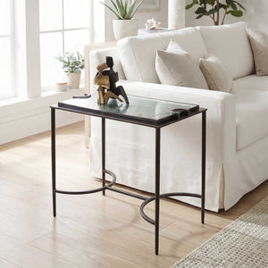 Uttermost Eisen Cast Glass and Bronze Iron Sculptural Accent Table for Living Rooms