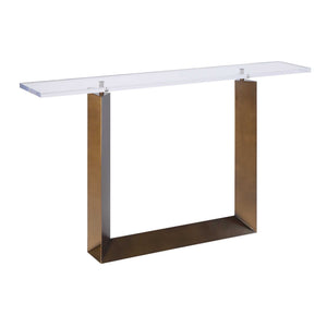 Uttermost Mcelroy Iron and Acrylic Console Table with Bronze Finish for Entryways