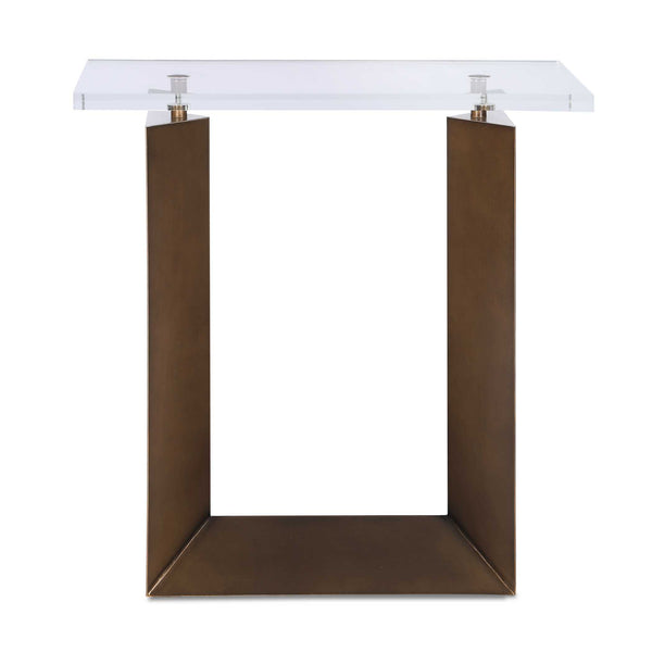 Uttermost Uttermost Mcelroy Iron and Acrylic Side Table with Bronze Finish for Modern Living 50359
