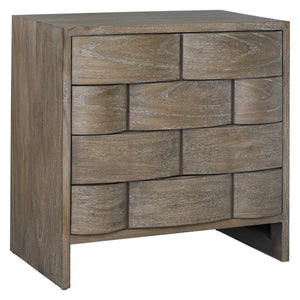 Uttermost Lydon Mahogany Wood Four Drawer Chest with Antiqued Brass Bedroom Storage