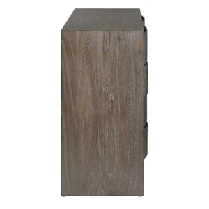 Uttermost Lydon Mahogany Wood Four Drawer Chest with Antiqued Brass Bedroom Storage