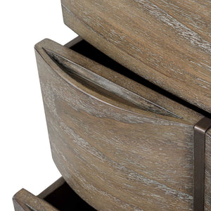 Uttermost Lydon Mahogany Wood Four Drawer Chest with Antiqued Brass Bedroom Storage