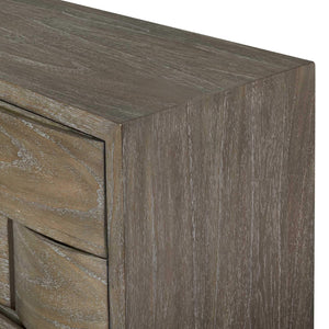 Uttermost Lydon Mahogany Wood Four Drawer Chest with Antiqued Brass Bedroom Storage