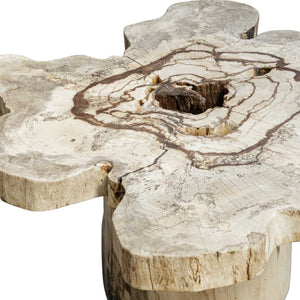 Uttermost Anzalone Bleached Tamarind Solid Wood Coffee Table Organic Sculptural Form